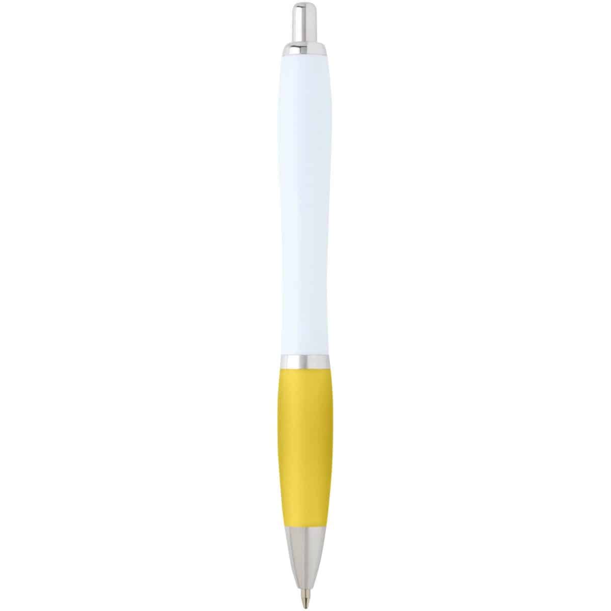 Nash recycled plastic ballpoint pen (black ink) – Yellow back view