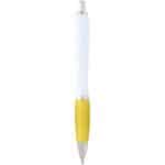 Nash recycled plastic ballpoint pen (black ink) – Yellow back view