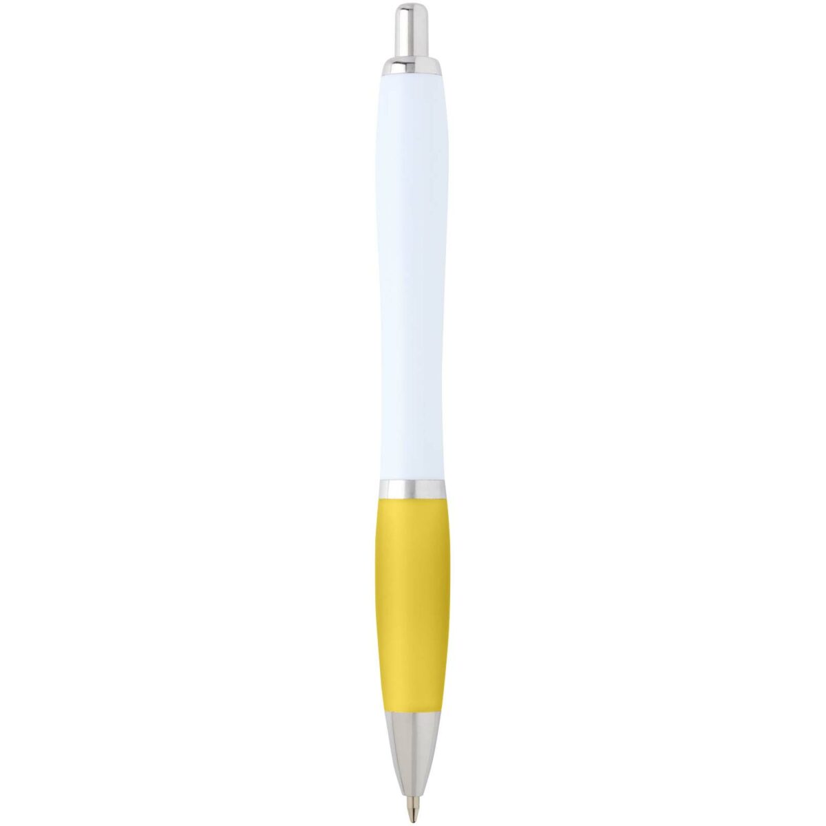 Nash recycled plastic ballpoint pen (blue ink) – Yellow back view