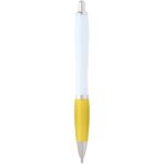 Nash recycled plastic ballpoint pen (blue ink) – Yellow back view