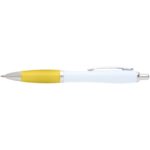 Nash recycled plastic ballpoint pen (blue ink) – Yellow front view