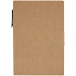 Swift sticky notes booklet with ballpoint pen (black ink) – Natural back view