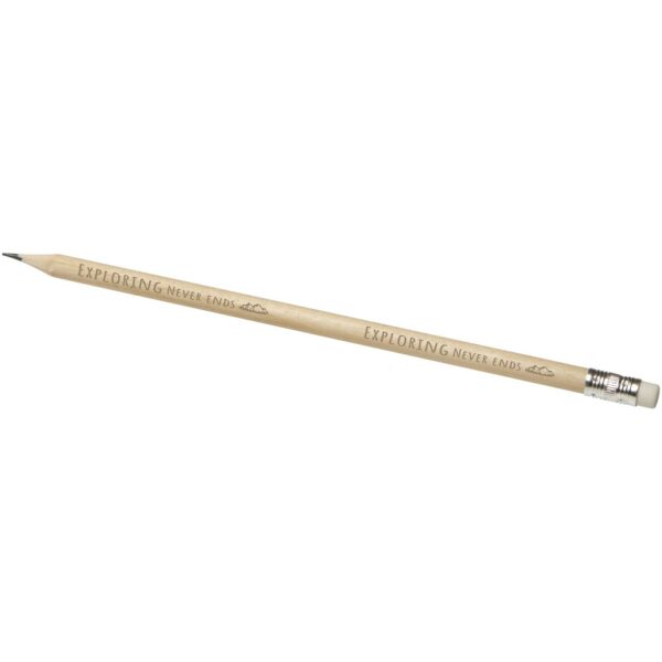 Graffo pencil with eraser – Natural with logo