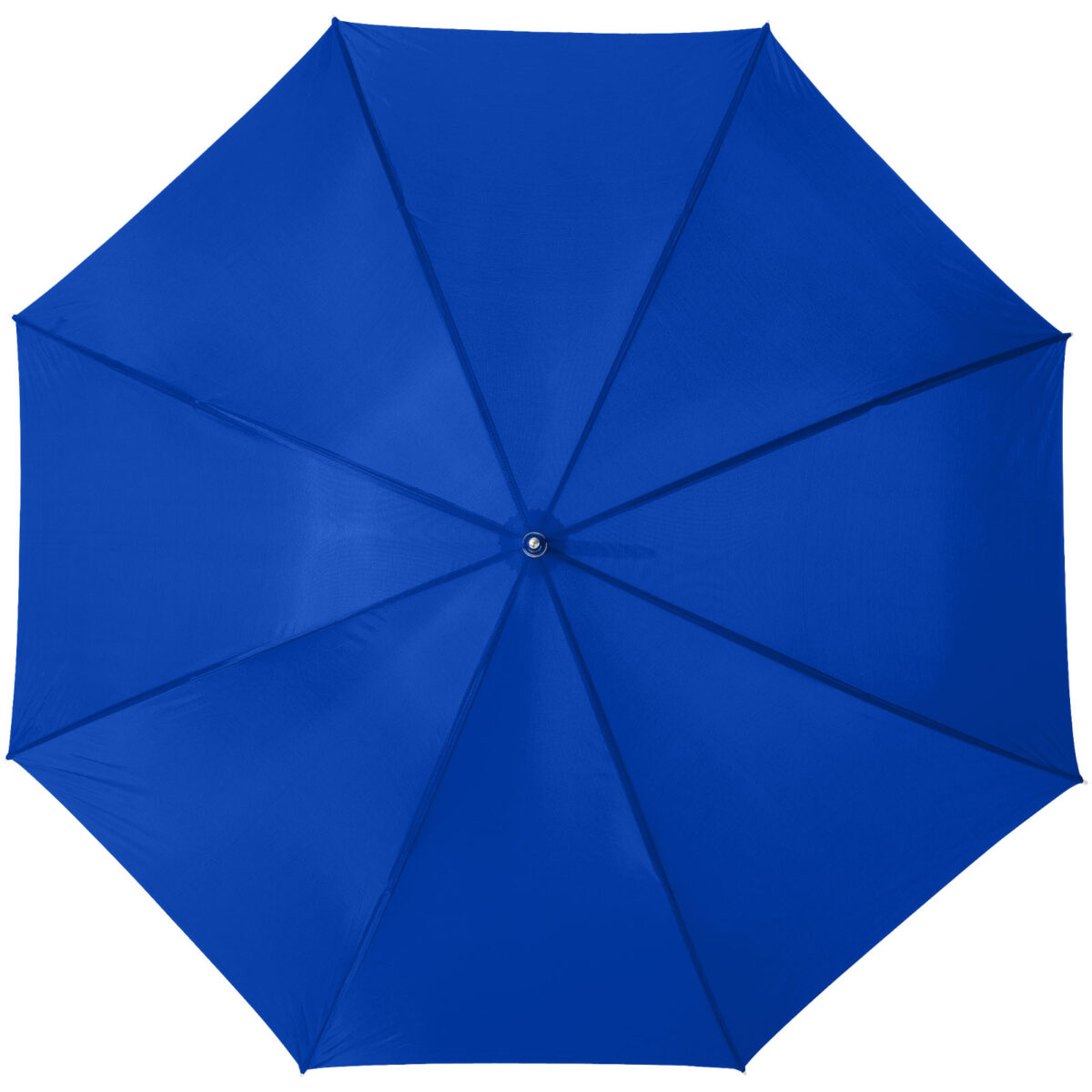 Karl 30" golf umbrella with wooden handle – Royal blue front view