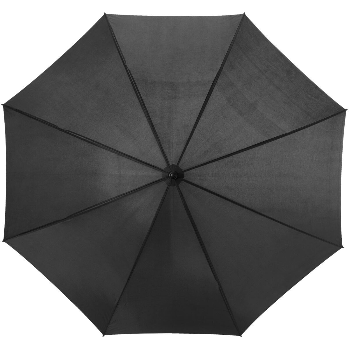 Zeke 30" golf umbrella – Solid black front view