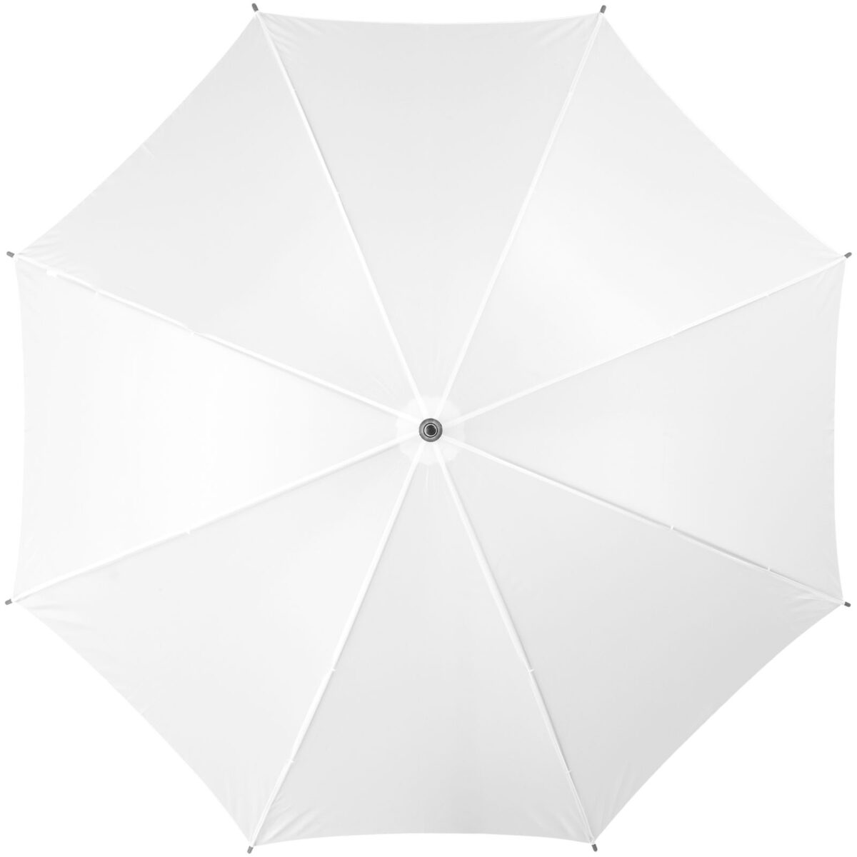 Jova 23" umbrella with wooden shaft and handle – White front view