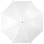 Jova 23" umbrella with wooden shaft and handle – White front view