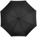 Halo 30" exclusive design umbrella – Solid black front view