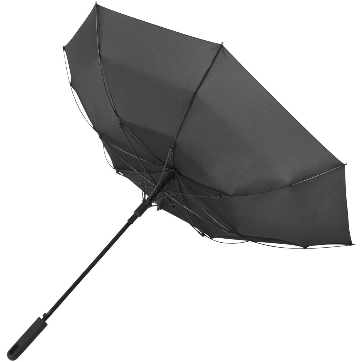 Noon 23" auto open windproof umbrella – Solid black extra view