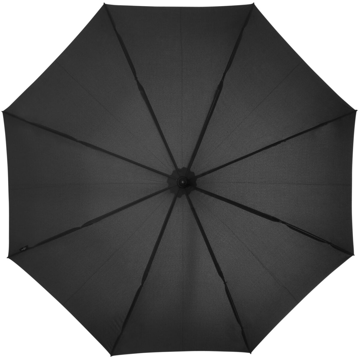 Noon 23" auto open windproof umbrella – Solid black front view