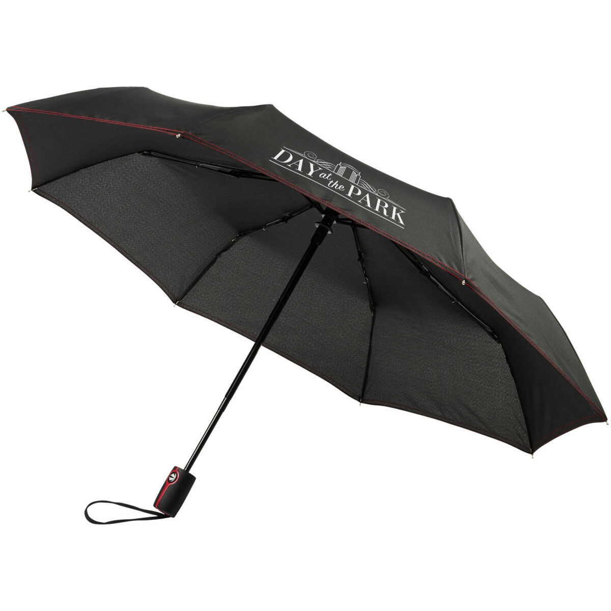 Stark-mini 21" foldable auto open/close umbrella – Red with logo