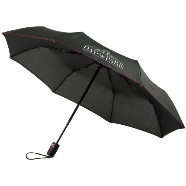 Stark-mini 21" foldable auto open/close umbrella – Red with logo