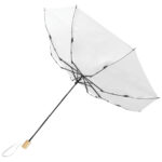 Birgit 21'' foldable windproof recycled PET umbrella – White extra view