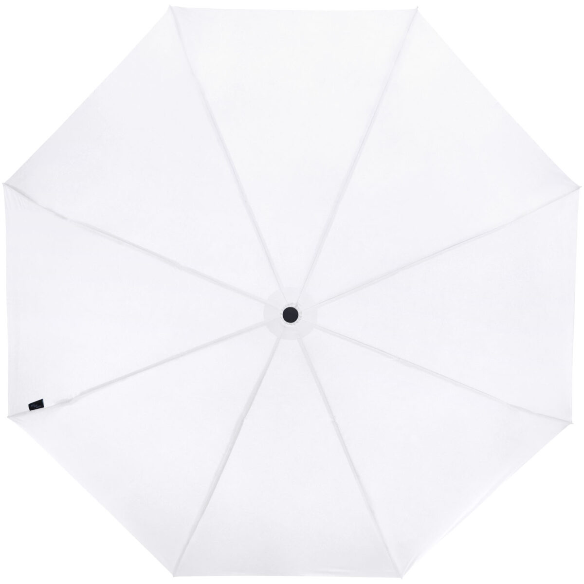 Birgit 21'' foldable windproof recycled PET umbrella – White front view