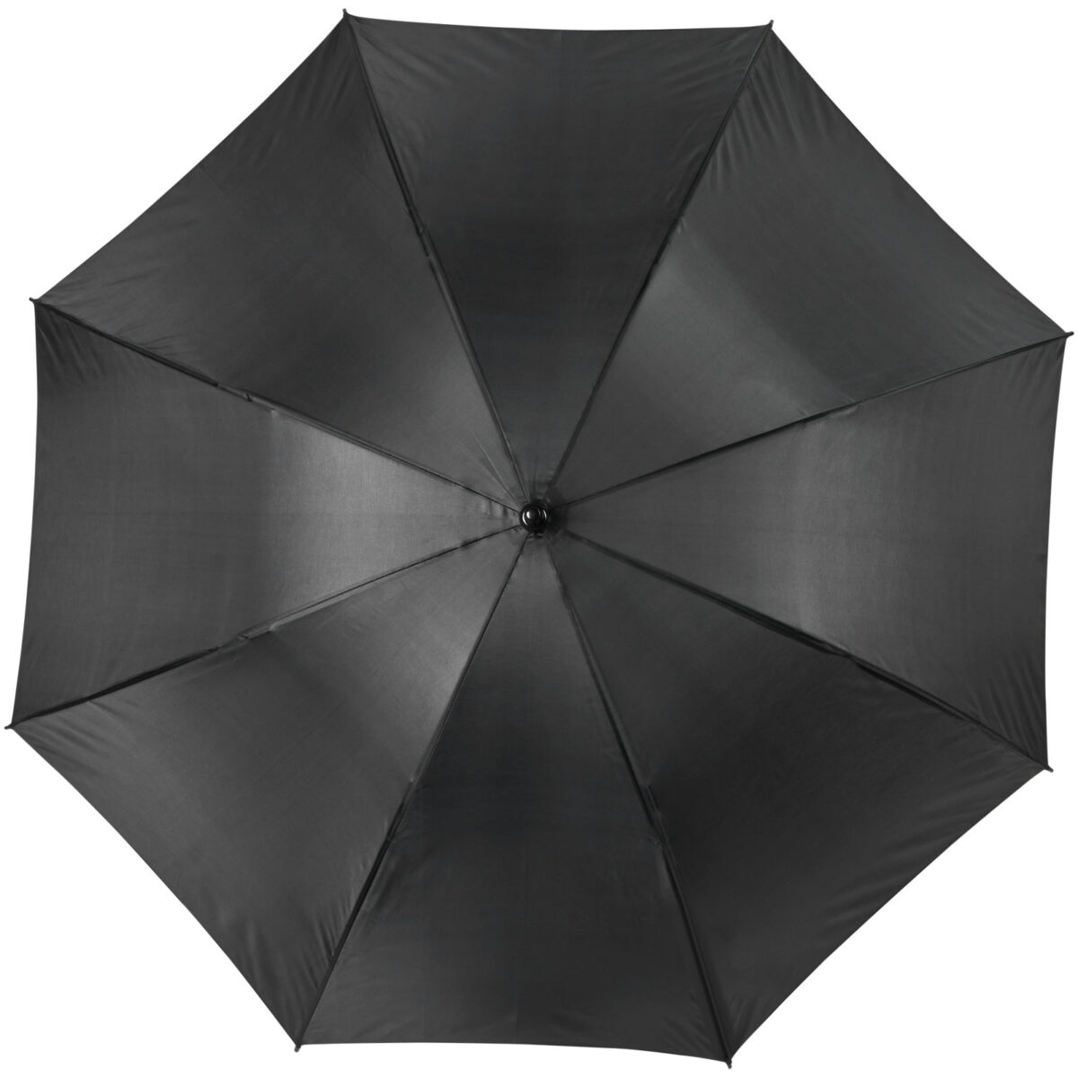 Grace 30" windproof golf umbrella with EVA handle – Solid black front view