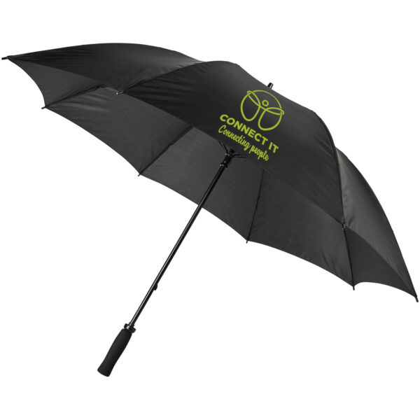 Grace 30" windproof golf umbrella with EVA handle – Solid black with logo