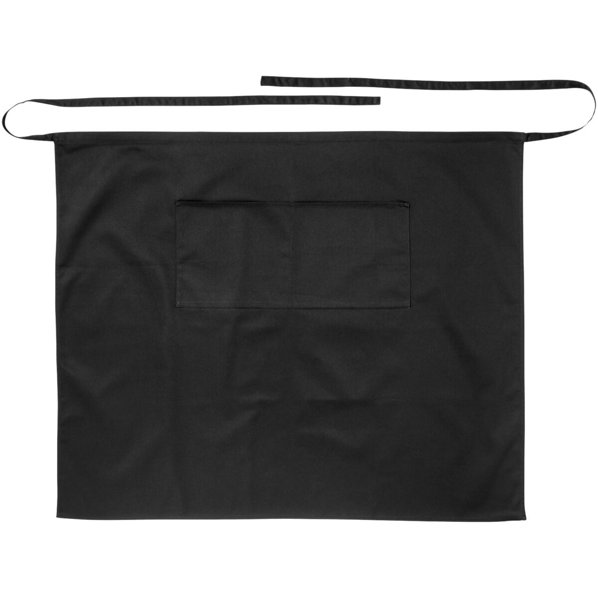 Lega 240 g/m² short apron – Solid black front view