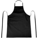Reeva 180 g/m² apron – Solid black front view