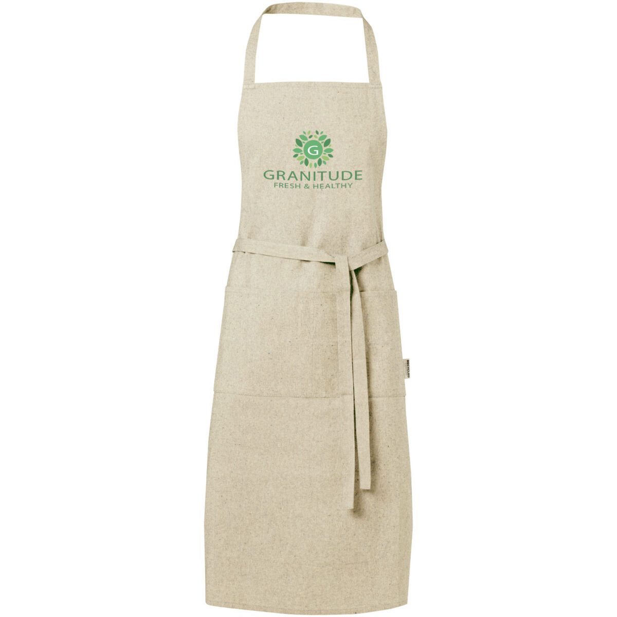 Pheebs 200 g/m² recycled cotton apron – Natural with logo
