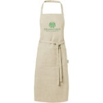 Pheebs 200 g/m² recycled cotton apron – Natural with logo