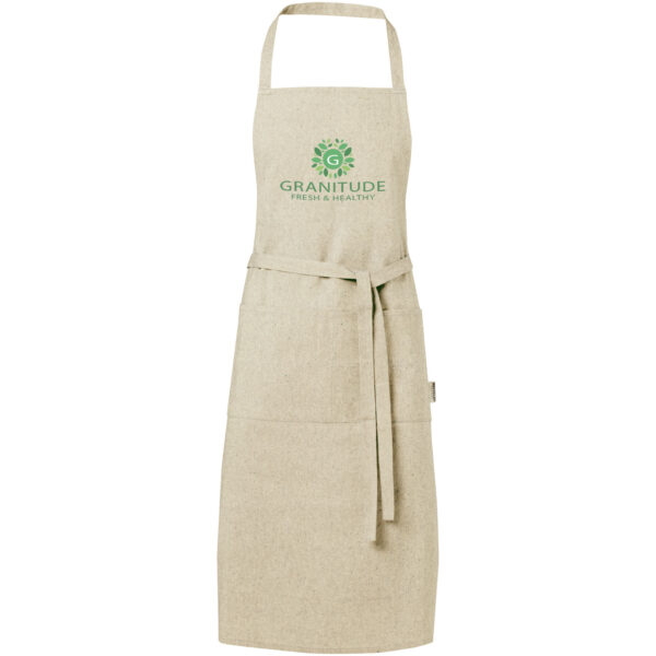 Pheebs 200 g/m² recycled cotton apron – Natural with logo