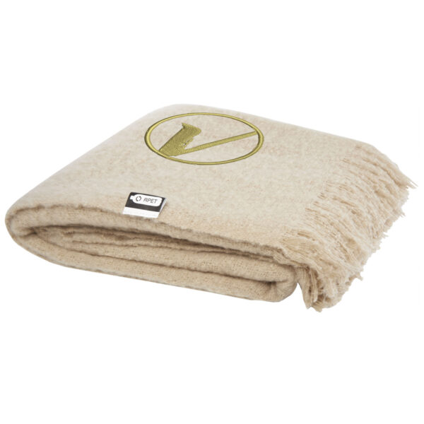 Ivy GRS certified RPET blanket – Beige with logo