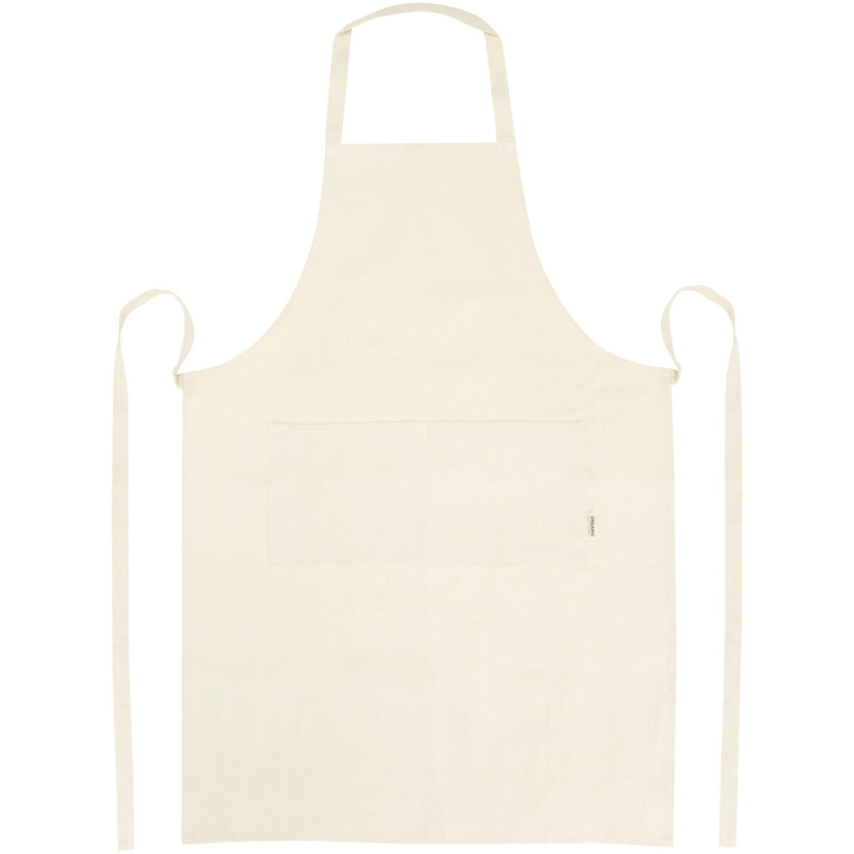 Orissa 200 g/m² organic cotton apron – Natural front view