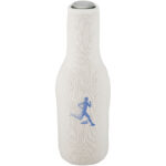 Fris recycled neoprene bottle sleeve holder – White with logo