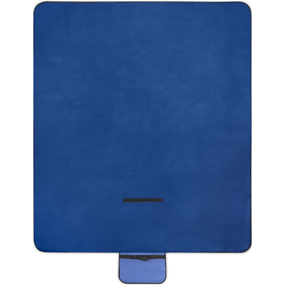 Salvie recycled plastic picnic blanket – Royal blue front view