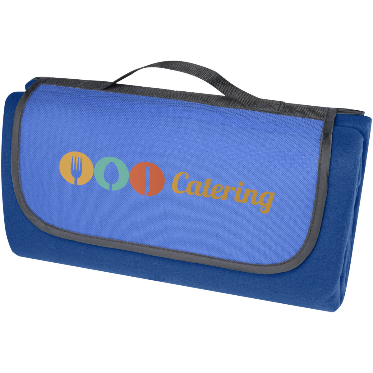 Salvie recycled plastic picnic blanket – Royal blue with logo