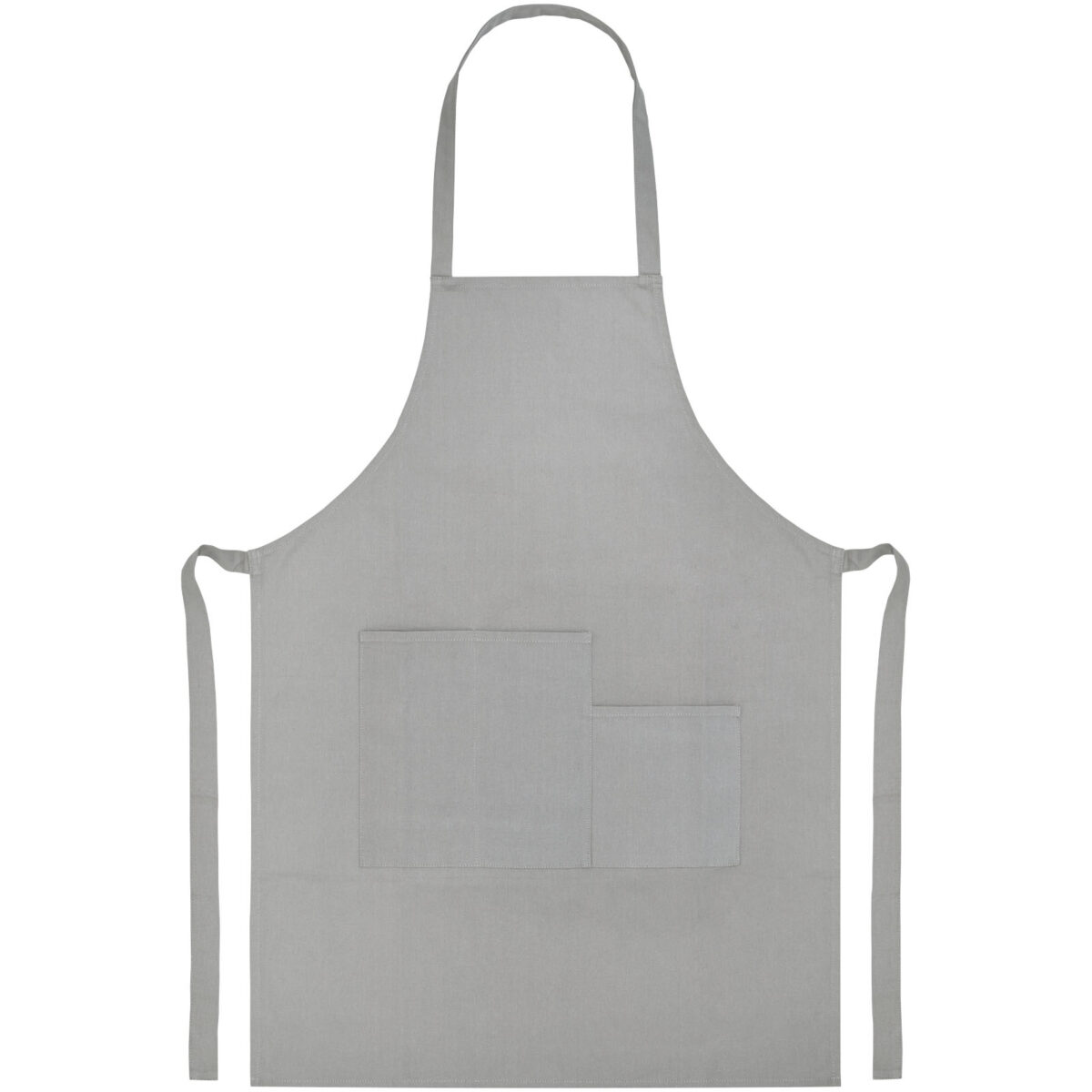 Khana 280 g/m² cotton apron – Grey front view