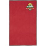 Pieter GRS ultra lightweight and quick dry towel 30x50 cm – Red with logo