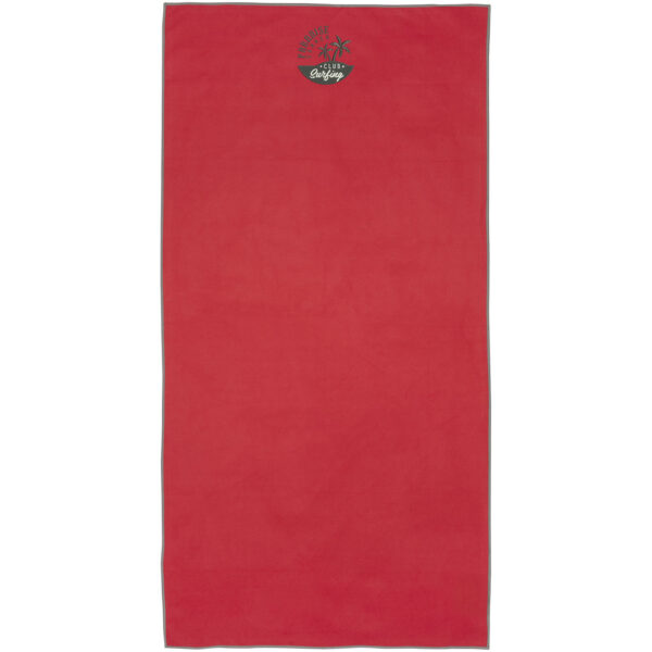 Pieter GRS ultra lightweight and quick dry towel 50x100 cm – Red with logo
