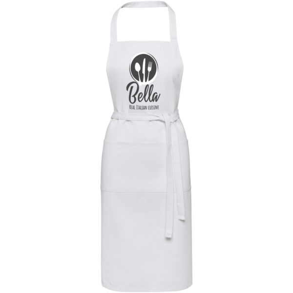 Shara 240 g/m2 Aware™ recycled apron – White with logo