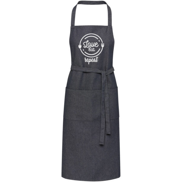 Nima 320g/m2 Aware™ denim apron – Denim with logo