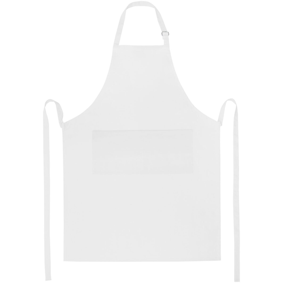 Andrea 240 g/m² apron with adjustable neck strap – White front view