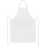 Andrea 240 g/m² apron with adjustable neck strap – White front view