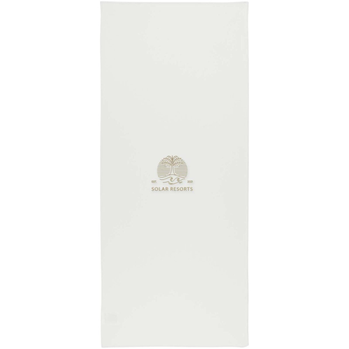 Lucas RPET sport towel 30x80 cm – White with logo