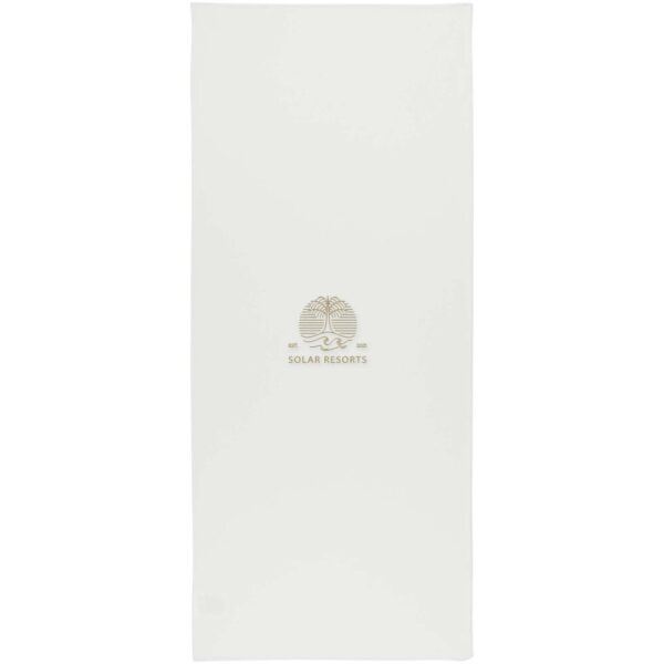 Lucas RPET sport towel 30x80 cm – White with logo