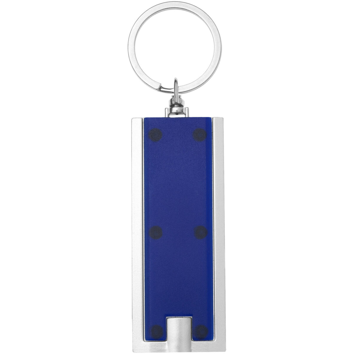 Castor LED keychain light – Blue back view
