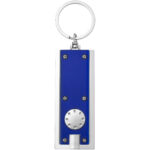 Castor LED keychain light – Blue front view