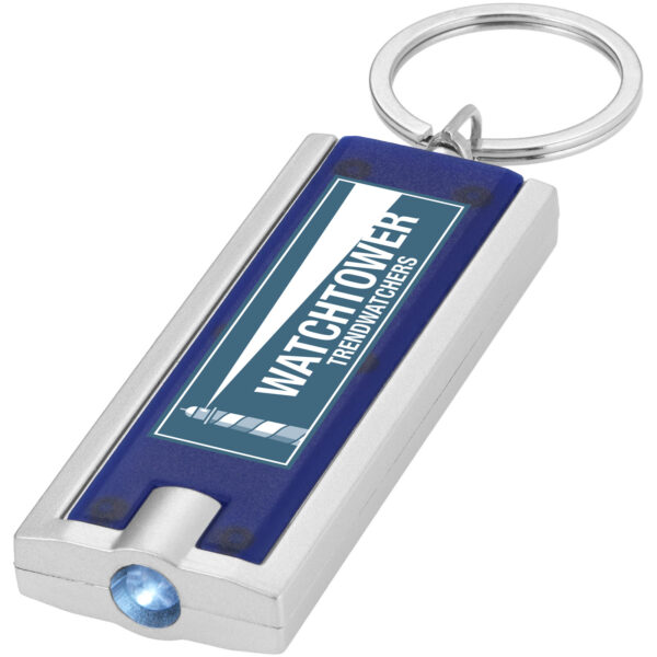 Castor LED keychain light – Blue with logo