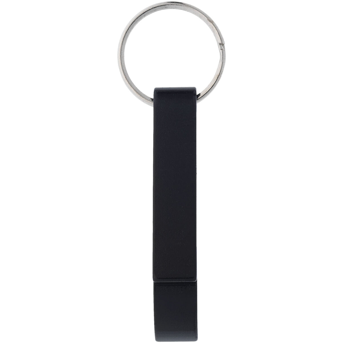 Tao bottle and can opener keychain – Solid black front view