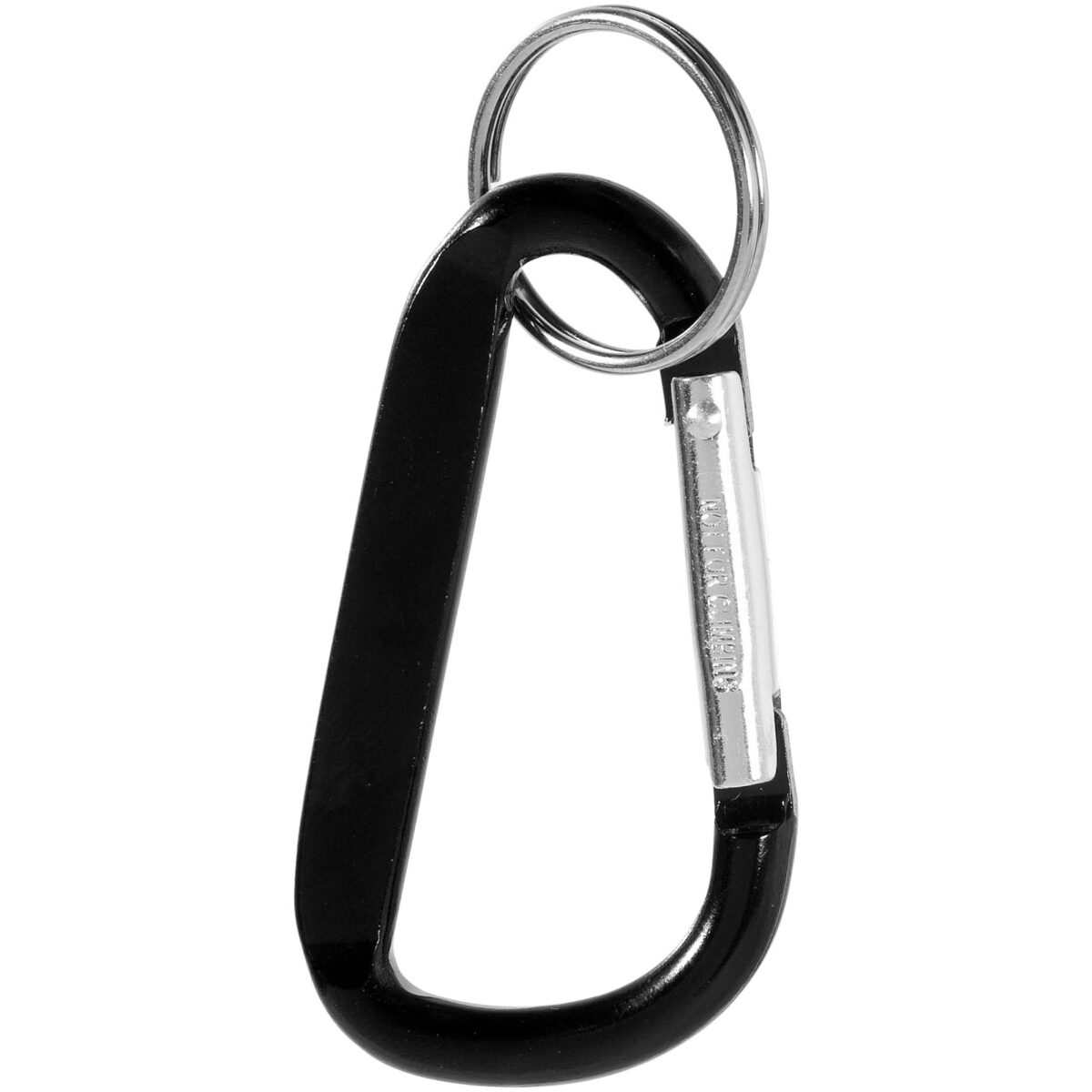 Timor carabiner keychain – Solid black front view