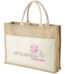 Mumbay cotton pocket jute tote bag 18L – Natural with logo