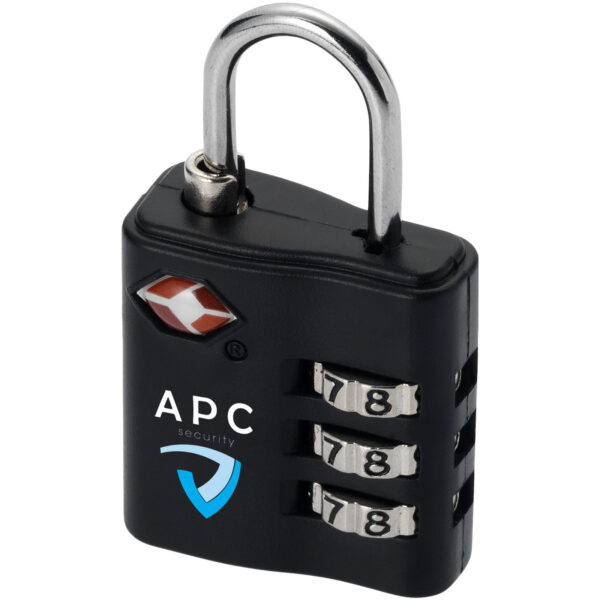 Kingsford TSA luggage lock – Solid black with logo