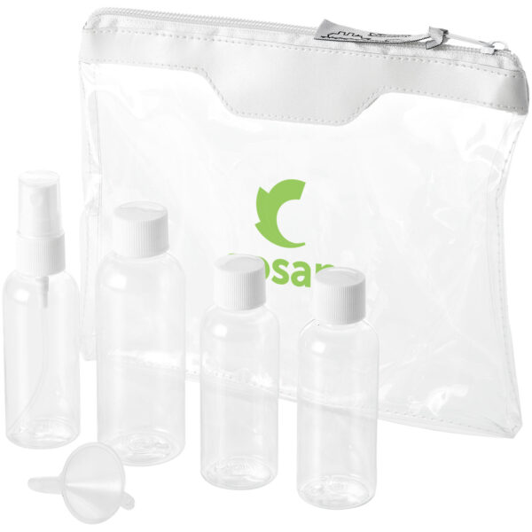 Munich airline approved travel bottle set – White with logo