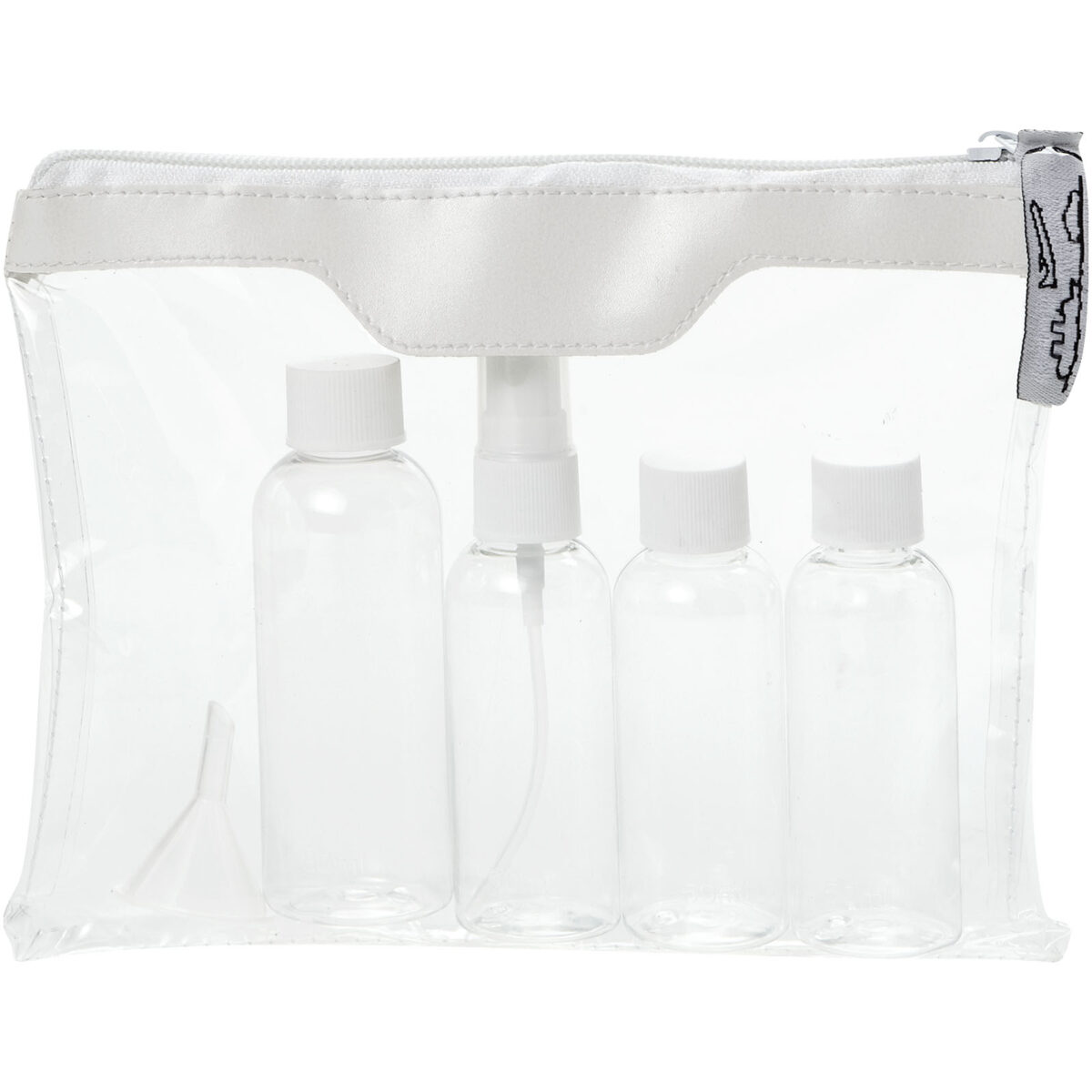 Munich airline approved travel bottle set – White front view