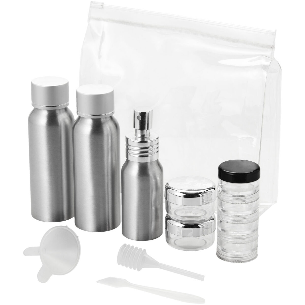 Frankfurt airline approved travel bottle set – Silver extra view