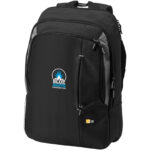 Case Logic Reso 17" laptop backpack 25L – Solid black with logo